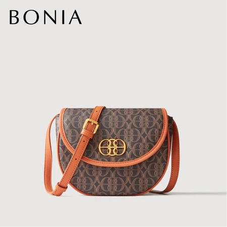 Bonia - La Luna Monogram Crossbody Bag Brown